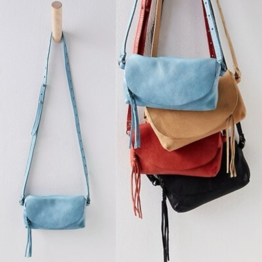 Free People Ryder Small Stylish Blue Crossbody Bag